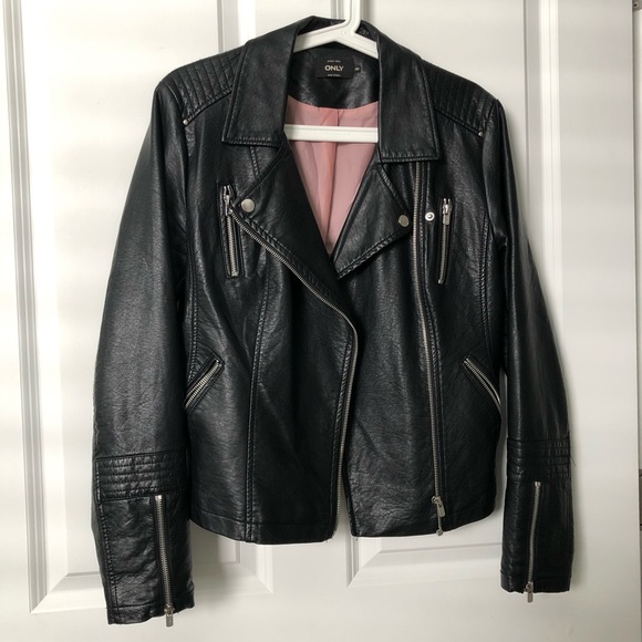 Faux Leather Biker Jacket - Picture 1 of 6